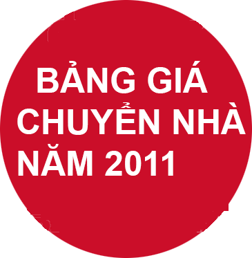 Bảng giá chuyển nhà năm 2011